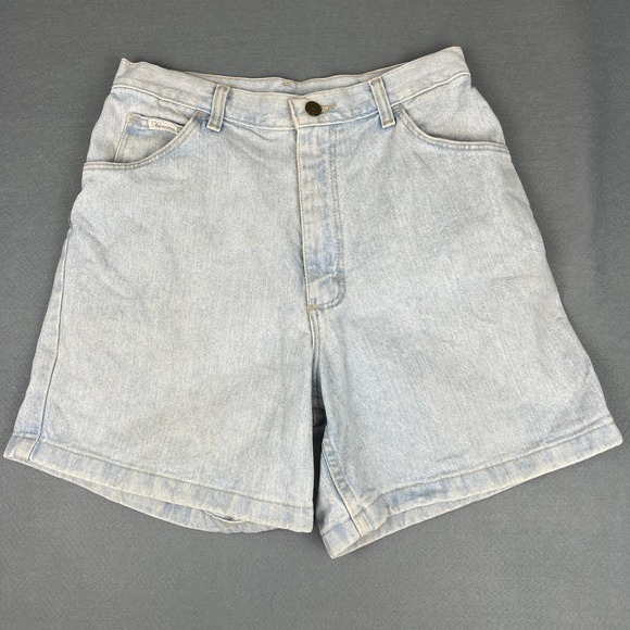 Wrangler Pants - Vintage Wrangler Light Wash High Waisted Denim Shorts Size 10 Blue